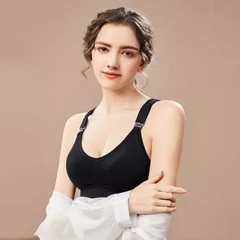 Нижнее белье для беременных и кормящих женщин, бюстгальтер большого размера с пряжкой спереди, регулируемый тип для кормления, тонкий бюстгальтер, не провисающий M синий