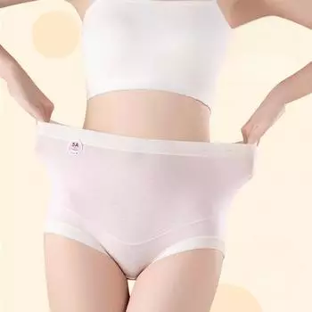 Нижнее белье для беременных из модала, женское, полностью хлопковое, 5А, антибактериальное, без следов, с высокой талией, поддержка, средне-поздний срок, нижнее белье большого размера XL чёрный