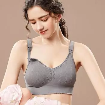 Нижнее белье для беременных женщин с пряжкой спереди, бюстгальтер для кормления грудью, бюстгальтер большого размера, тонкий бюстгальтер для кормления грудью, не провисающий M телесный