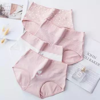 Нижнее белье для девочек Anfiya из чистого хлопка с высокой талией XL темно-красного