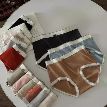 Нижнее белье для девочек без талия со средней линией талии на все сезоны, цельные трусы с подтяжкой бедер и утягивающими треугольными чашечками one size