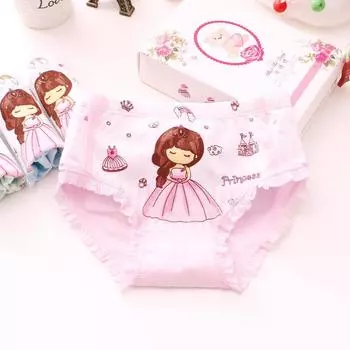 Нижнее белье для девочек из тонкого хлопка, размеры 2-12, различные трусы и шорты XXL (130-150cm, 50-65kg)