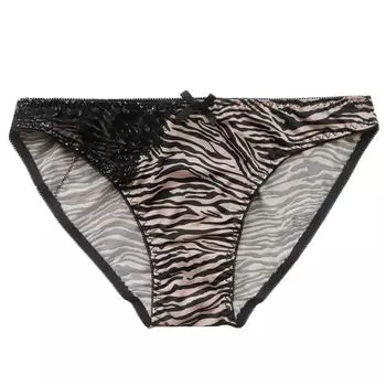 Нижнее белье для девочек, мягкие кружевные трусики из молочного шелка, женские сексуальные женские трусы с низкой посадкой One Size белый