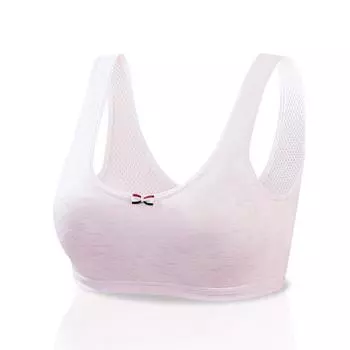 Нижнее белье для девочек, тонкое спортивное дышащее хлопковое нижнее белье, топ на бретелях для девочек, бюстгальтер на бревне L белый