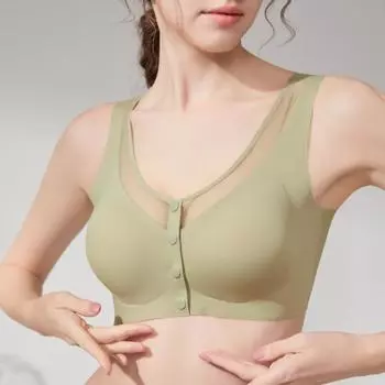 Нижнее белье для мам женское спереди пряжка бюстгальтер бесшовный сзади в пожилом возрасте собрать бюстгальтер жилет M