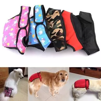 Нижнее белье для менструации Физиологические штаны для собак Товары для собак Моющиеся трусы S-XL Трусики Подгузники Гигиенические шорты для собак Уникальные XL чёрный