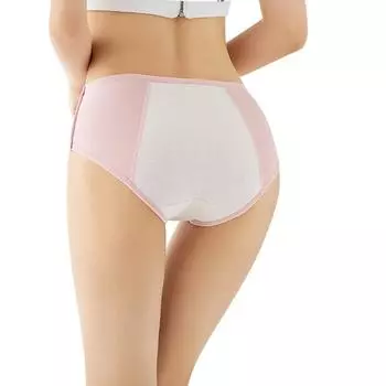 Нижнее белье для менструального периода для женщин, послеродовые женские трусики со средней посадкой, трусы с полным покрытием для девочек, хлопковые эластичные трусы L
