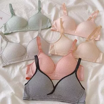 Нижнее белье для младших школьников, бюстгальтер без костей, период развития, нижнее белье, бюстгальтер для девочек с маленькой грудью 70A розовый