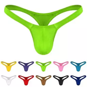 Нижнее белье для мужчин с низкой посадкой из полиэстера, сексуальное бикини для похудения, мягкое, твердое