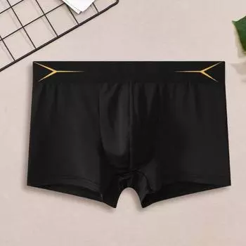 Нижнее белье для мужчин Yousheng Boxer, 3D-образный вырез, U-образный выпуклый мешочек, однотонные эластичные шорты, трусы, повседневная домашняя спортивная одежда L зелёный