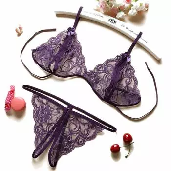 Нижнее белье для сексуальной куколки сексуальное перфорированное сексуальное сексуальное с открытой промежностью фиолетовое [HiSexy] женщины, нижнее белье, шорты, нижнее белье, перфорированное, нижнее белье, шорты,