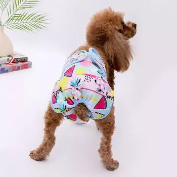 Нижнее белье для собак с цветочным принтом Подгузники для впитывания воды Подгузники для собак женского пола Физиологический период XS-A