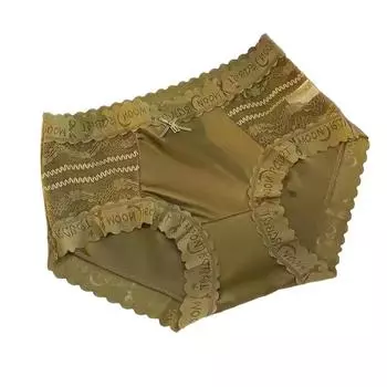 Нижнее белье для женщин, антибактериальные трусики со средней и высокой талией, удобные дышащие трусы, сексуальные кружевные трусы высокого класса M