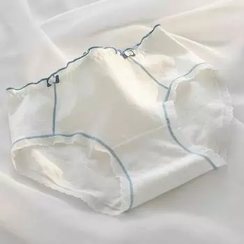 Нижнее белье для женщин из детское хлопковое, изготовленное из чистого нижнего белья, антибактериальное, дышащее, внутренняя часть, поясная сумка, трусики для ягодиц M синий