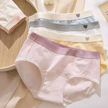 Нижнее белье для женщин из детского хлопка, женские трусики из чистого хлопка с антибактериальным эффектом, удлиненным внутренним швом, средней посадкой, дышащие M жёлтый