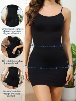 Нижнее белье для женщин, утягивающее белье для плоского живота, корсет для талии, моделирующий ремень, сексуальные наряды для вечеринок, свиданий, женские платья S чёрный