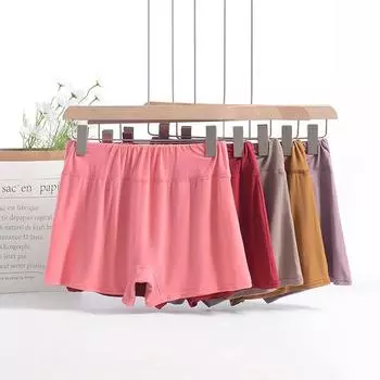 Нижнее белье Flat Angle Женское нижнее белье со средней талией Четыре труса Защитные брюки Большие дышащие брюки 10XL белый