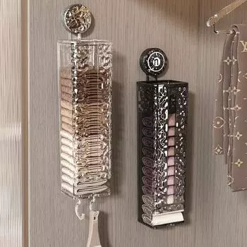 Нижнее белье Glacial Ящик для хранения нижнего белья Домашний гардероб Настенный органайзер Ящик для хранения Шорты Носки Чулки 2packs large серебряный/прозрачный