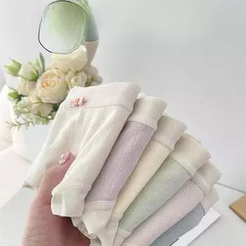 Нижнее белье из чистого хлопка для женщин, класс А, детский хлопок 5А, антибактериальное, мягкое, удобное, большого размера, со средней талией, треугольные трусы M