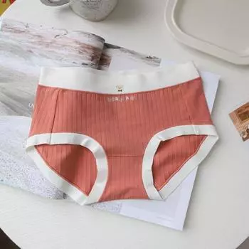 Нижнее белье из длинноволокнистого хлопка для девочек, трусы-слипы с плюшевыми мишками, комфортные трусики-треугольники с полынью и промежностью для девочек L чёрный