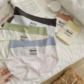 Нижнее белье из хлопка Ding Da Color Series 7A, антибактериальное, полностью хлопковое, трусики-трусы One size