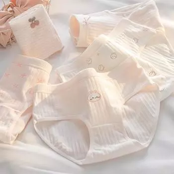 Нижнее белье из хлопка для младенцев класса А, женское розовое нижнее белье для милых девочек, женские трусики из чистого хлопка 7А с антибактериальными треугольными чашечками M