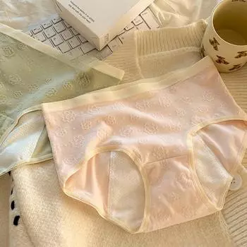 Нижнее белье из хлопка класса А с антибактериальным эффектом для промежности, физиологическое, антипротечное, большого размера, треугольные трусики M белый