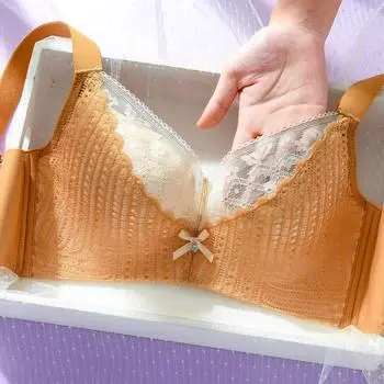 Нижнее белье из латекса, большой размер, тонкая коллекция, бюстгальтер с регулировкой под грудью, без стального кольца, верхняя поддержка для предотвращения провисания 75B розовый