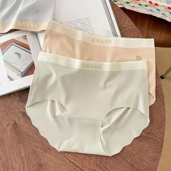 Нижнее белье из ледяного шелка, женские трусики 5А, антибактериальные бесшовные дышащие трусы из модала с подтяжкой ягодиц для девочек One Size