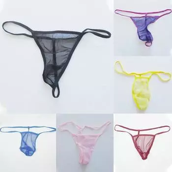 Нижнее белье из сетчатого волокна, мини-крой, прозрачный, эластичный