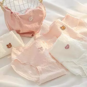 Нижнее белье класса А из чистого хлопка для женщин, все хлопковые трусы, антибактериальные, бесшовные, с ластовицей, дышащие, треугольные шорты для женщин, трусики M