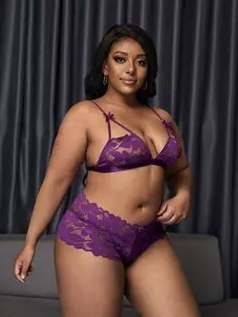 Нижнее белье ко Дню святого Валентина, симпатичная девушка, сетчатый трехточечный сексуальный искушающий костюм для вечеринки 1XL