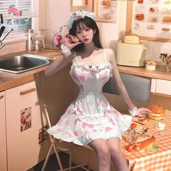 Нижнее белье кролик сексуальный милый чистый похотливый игривый корова горничная One Size