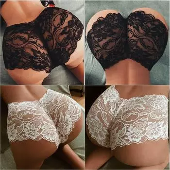 Нижнее белье Кружевные Цветочные Трусики Стринги Тонги Бикини Слипы Сексуальные Трусики Бандаж Style5-M