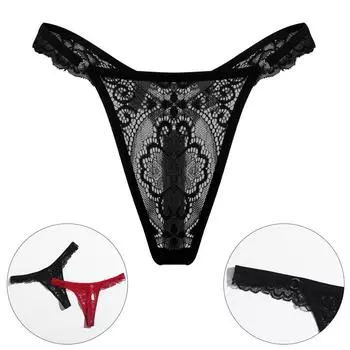 Нижнее белье кружево чистое желание стиль мода новые стринги женские сексуальные чистый хлопок промежность дышащее быстросохнущее бесшовное нижнее белье S