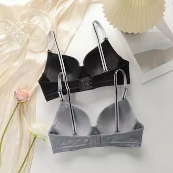 Нижнее белье мода верхняя поддержка собирает регулировка ветра женский стальной ободок бюстгальтер закрывает грудь бюстгальтер S