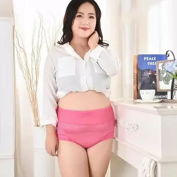 Нижнее белье Модальные трусики с высокой талией, дышащие трусы больших размеров, удобные трусики для женщин 3XL белый