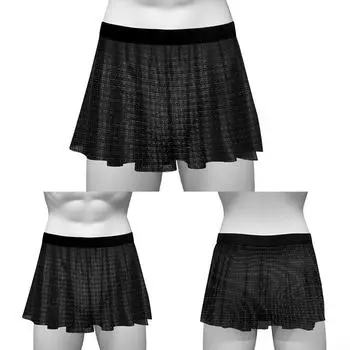 Нижнее белье Нижнее белье с низкой талией Трусики из сетки Полиэстер Сексуальные