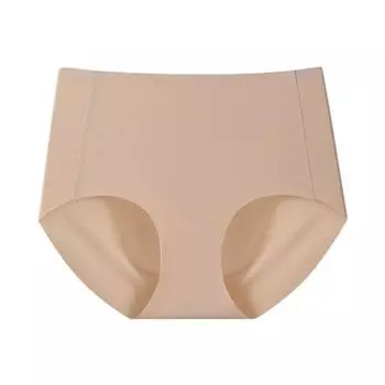 Нижнее белье No Show с высокой талией для женщин, бесшовные трусы с полным покрытием, женские эластичные трусики для коррекции живота XL