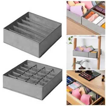 Нижнее белье Органайзер для носков Многоячеечный складной дышащий нетканый материал большой емкости Бюстгальтеры Трусики Разделитель Ящик для хранения Шкаф Ящик для хранения 8Grid