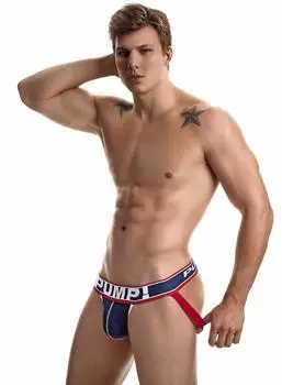 Нижнее белье Pump Jock Strap MICRO MESH JOCK STRAP Поддерживающее нижнее белье для ягодиц J10 [Pump!] Мужской (S, Большая Лига)