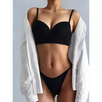 Нижнее белье с большой открытой спиной, собранное без стального кольца. Удобный и невидимый тонкий верх и толстый низ. Красивый бюстгальтер на спине для женщин. S белый