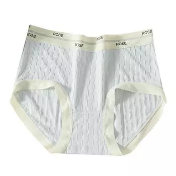 Нижнее белье с буквенным краем, нижнее белье из ледяного шелка, бесшовное ультратонкое нижнее белье из чистого хлопка, антибактериальная промежность, дышащие и высокоэластичные трусы M