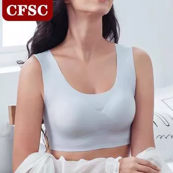 Нижнее белье с открытой спиной для женщин без стального кольца, спортивные топы на бретелях со сборками, модели больших размеров, противоударные бюстгальтеры для сна M чёрный