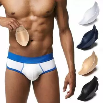 Нижнее белье с подкладкой Enhancer Sponge Pad Briefs Cup Close Fit Stretchy Waterproof Anti-Exposure Push Up