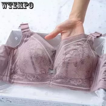 Нижнее белье с полной чашкой для женщин, собранное без стальных косточек, большой размер, тонкий верх, поддерживающий бюстгальтер Push Up 34/75B чёрный