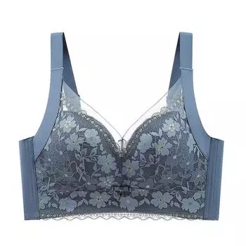 Нижнее белье с полной чашкой, женский бюстгальтер против провисания груди, толстый мм, тонкий, антилегкий бюстгальтер 36/80B зелёный