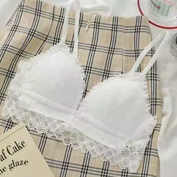 Нижнее белье с пуговицами спереди для женщин, сексуальное, милое, удобное, с небольшой грудью, собирающее бюстгальтер, милый, тонкий бюстгальтер для девочек 34/75 белый