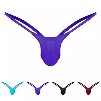 Нижнее белье с Т-образной спинкой Трусики Танга Трусики Трусики с низкой посадкой Однотонные дышащие L