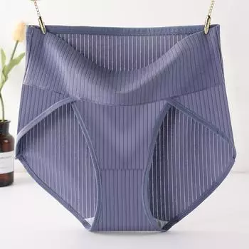 Нижнее белье с высоким разрезом из чистого хлопка, нижнее белье для женщин, трусики с высокой талией, двухслойные трусики XL шампанского